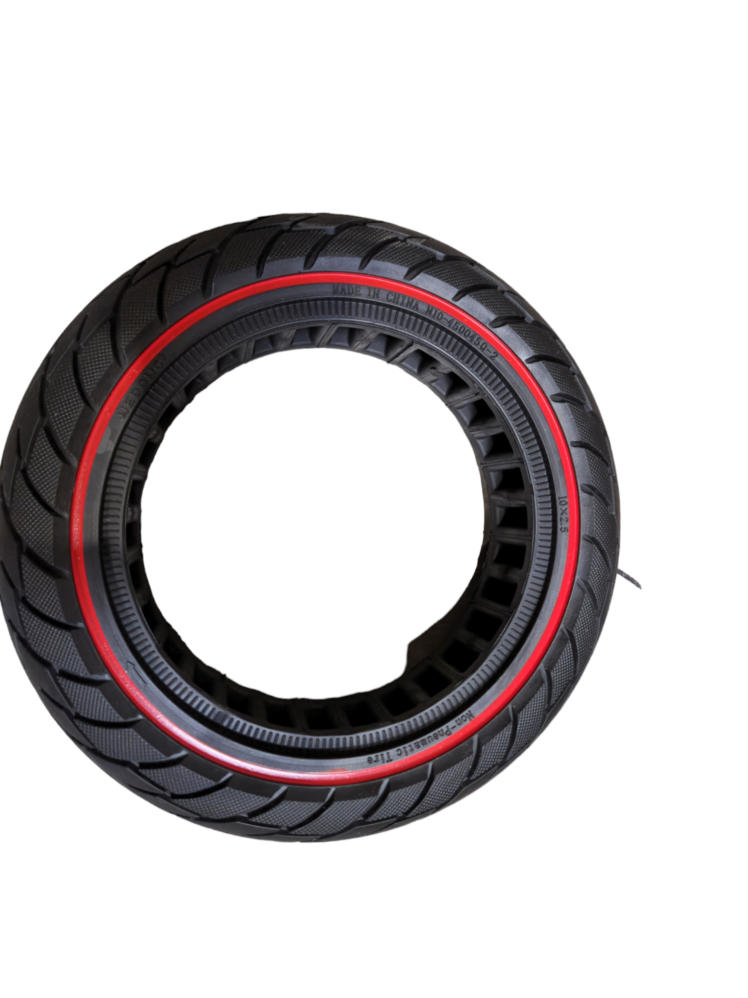 rubber tire tread ring 10x2.5 Inner Hollow Honeycomb Solid Tire 10 Inch Electric Scooter Explosion-Proof Tubeless Tire Front/Rear Tire Compatible with Max G30 Electric