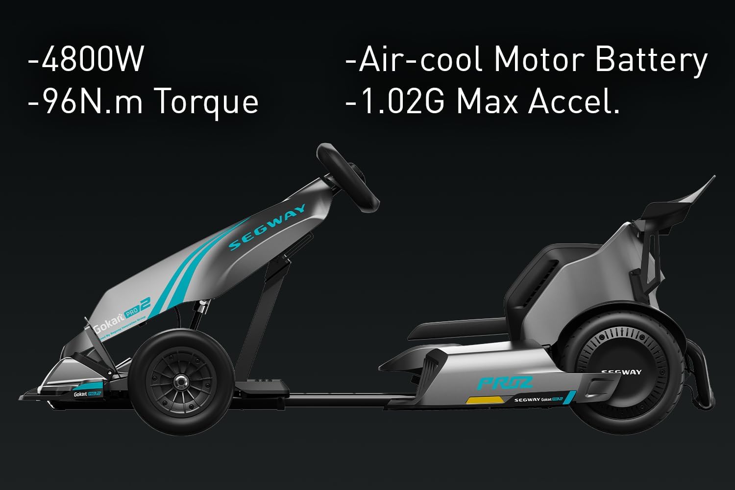 SEGWAY-NINEBOT Gokart PRO 2 Kart Zilver/Groen SEGWAY-NINEBOT Gokart PRO 2 Kart Zilver/Groen